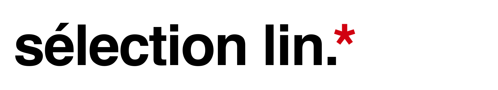 Sélection Lin Sélection Lin