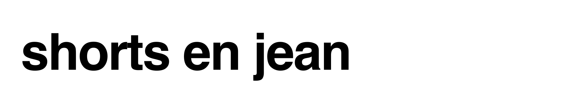 Shorts en jeans Shorts en jeans