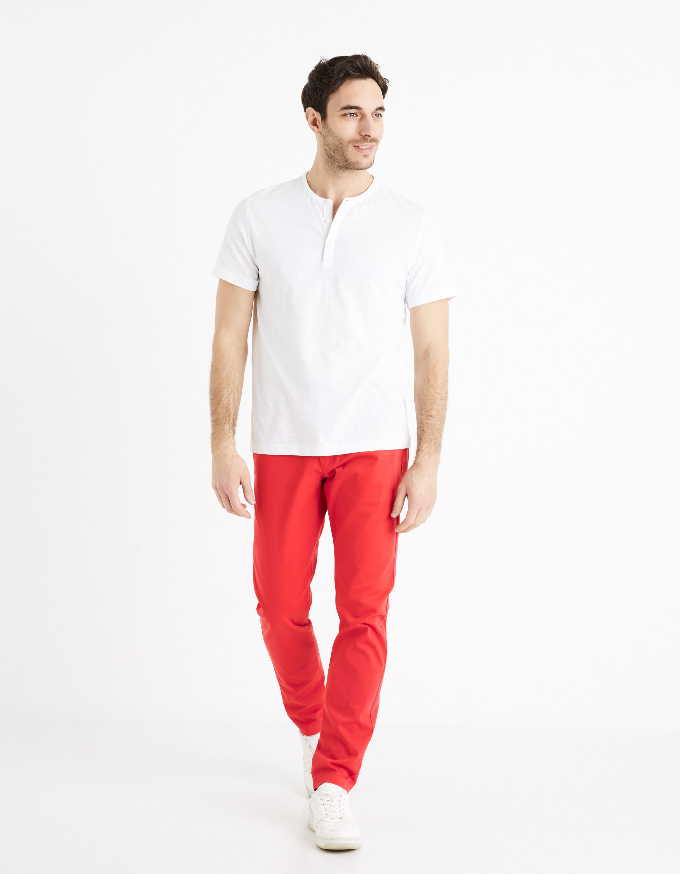 TARAINYA Henley Sweatshirts Homme Coton Sweat sans Capuche Manches Longues