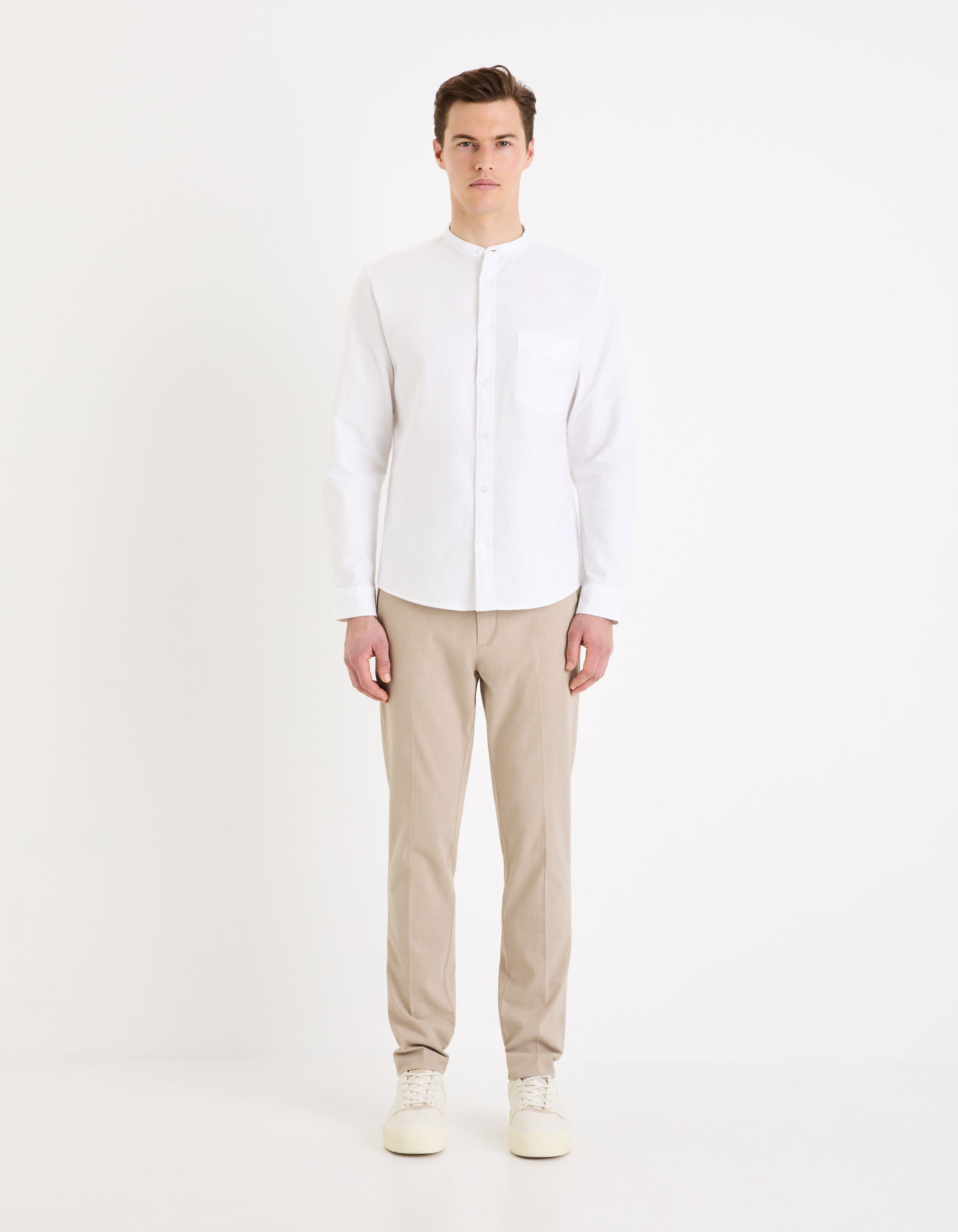 Pantalon chino stretch - beige | Celio Tunisie