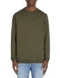 Sweat col rond 100% coton - kaki