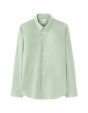 Chemise slim en coton stretch - sauge