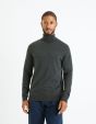 Pull col roulé  100% laine mérinos - anthracite