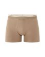 Boxer coton stretch ceinture contrastée - beige