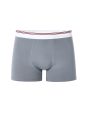 Boxer coton stretch ceinture contrastée - bleu denim