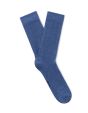 Chaussettes haute unies en coton stretch - bleu jean