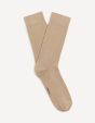 Chaussettes hautes coton - taupe
