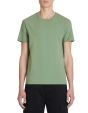 T-shirt col rond en coton stretch - vert