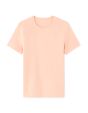 T-shirt slim col rond en coton stretch - rose