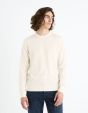 Pull col rond  100% laine mérinos - beige