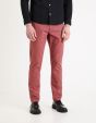 Pantalon chino slim - bordeaux