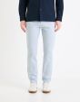 Pantalon chino slim coton stretch - bleu clair