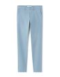 Pantalon chino slim en coton stretch longueur standard - bleu moyen