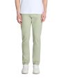 Pantalon slim en coton stretch - sauge