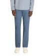 Pantalon straight coton stretch - bleu
