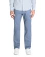 Pantalon straight en coton stretch - bleu clair