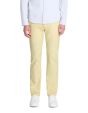 Pantalon chino straight en coton stretch - jaune