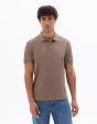Polo piqué regular 100% coton - gris taupe foncé