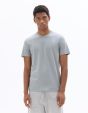 T-shirt regular col rond 100% coton - gris bleu