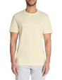 T-shirt straight col rond 100% coton - jaune