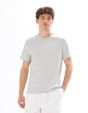 T-shirt regular col rond 100% coton - gris