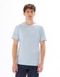 T-shirt regular col rond 100% coton - bleu