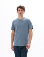 T-shirt regular col rond 100% coton - bleu