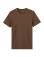 T-shirt regular col rond 100% coton - marron