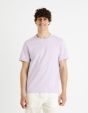 T-shirt boxy 100% coton - parme