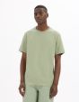 T-shirt boxy col rond 100% coton - vert