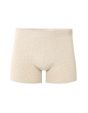 Boxer en coton stretch uni - beige chiné