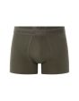 Boxer en coton stretch uni - vert kaki foncé