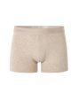 Boxer en coton stretch uni - beige chiné