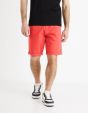Bermuda chino uni en coton stretch - rouge