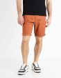 Bermuda chino uni en coton stretch - brique