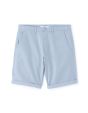 Bermuda chino en coton stretch - bleu clair