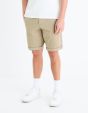 Bermuda chino uni coton stretch - beige moyen