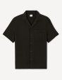Chemisette regular en gaze de coton - noir