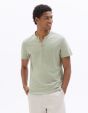 T-shirt regular col tunisien coton mélangé - vert clair
