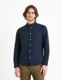 Chemise regular en coton oxford - bleu
