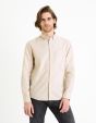 Chemise regular 100% coton oxford - beige