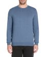 Pull col rond 100% coton - bleu
