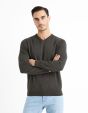 Pull col V 100% coton - anthracite