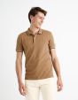 Polo piqué - taupe