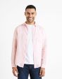 Chemise regular 100% lin - rose clair