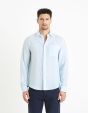 Chemise regular 100% lin - bleu clair