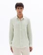Chemise regular 100% lin - vert clair