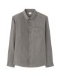 Chemise regular 100% lin - gris foncé