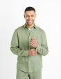 Chemise regular 100% lin - kaki