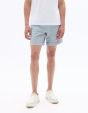Bermuda en lin et coton - bleu
